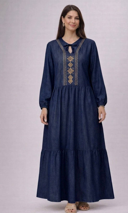 Relaxed Embroidered Dress