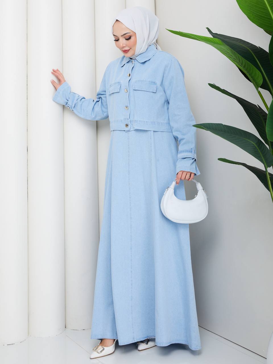 Baby Blue Jeans Dress