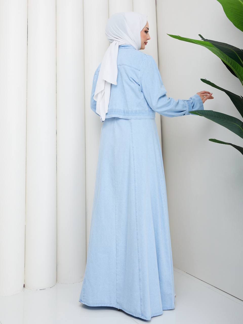Baby Blue Jeans Dress