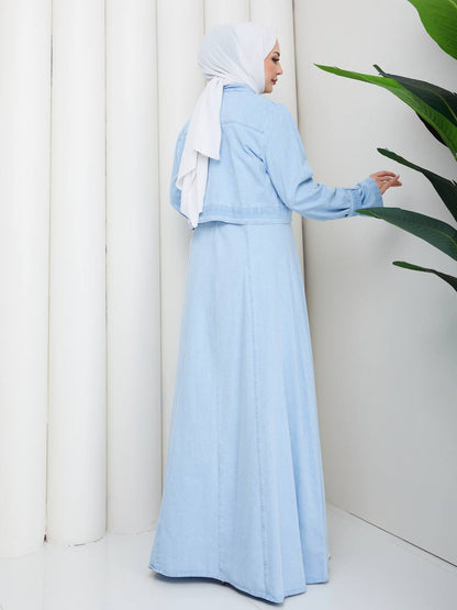 Baby Blue Jeans Dress