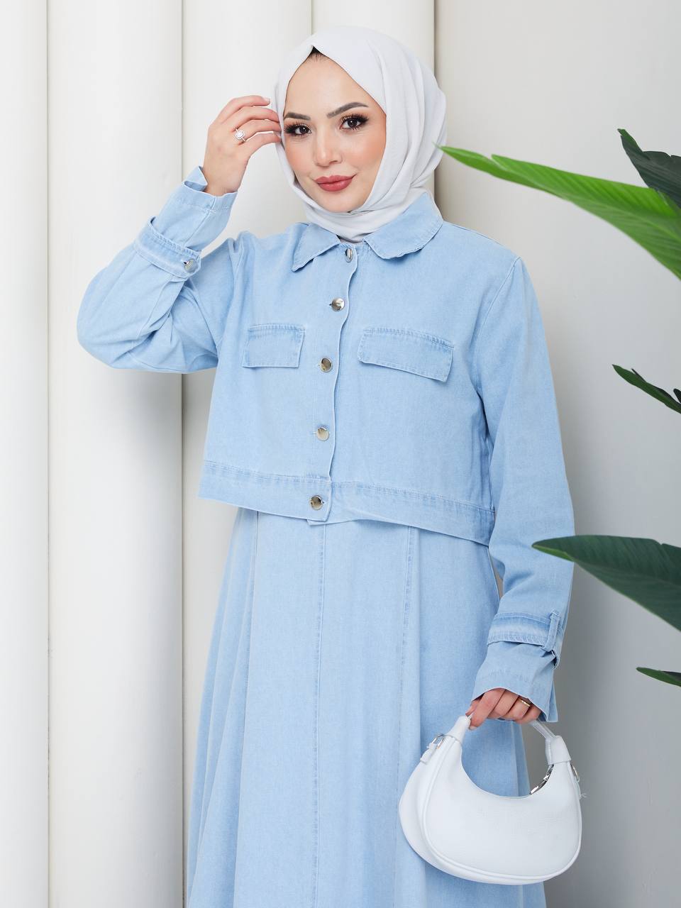 Baby Blue Jeans Dress