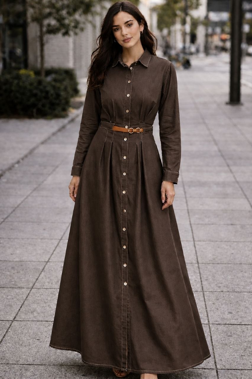 Belted Maxi Dress