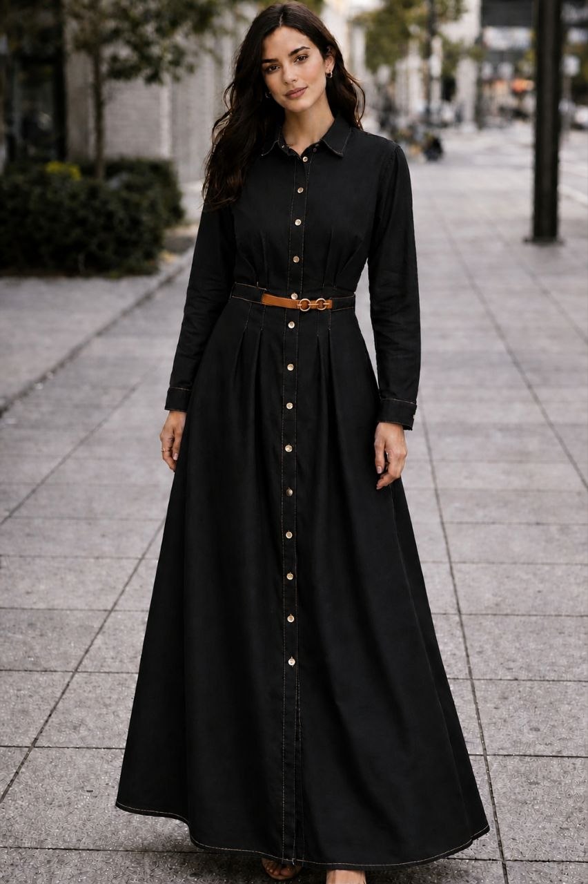 Belted Maxi Dress