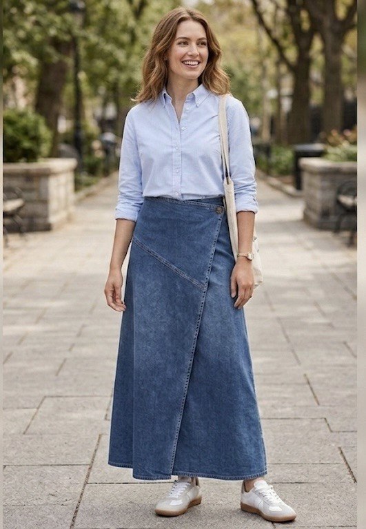 Button Skirt Jeans