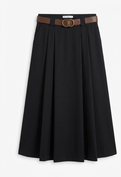 Modal Fabric Skirt With Belt