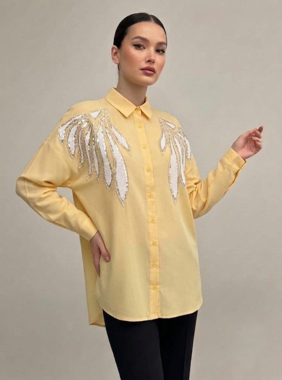 Embroidered Leaf Shirt