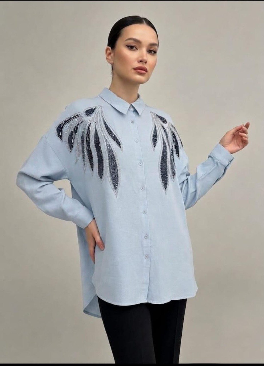 Embroidered Leaf Shirt