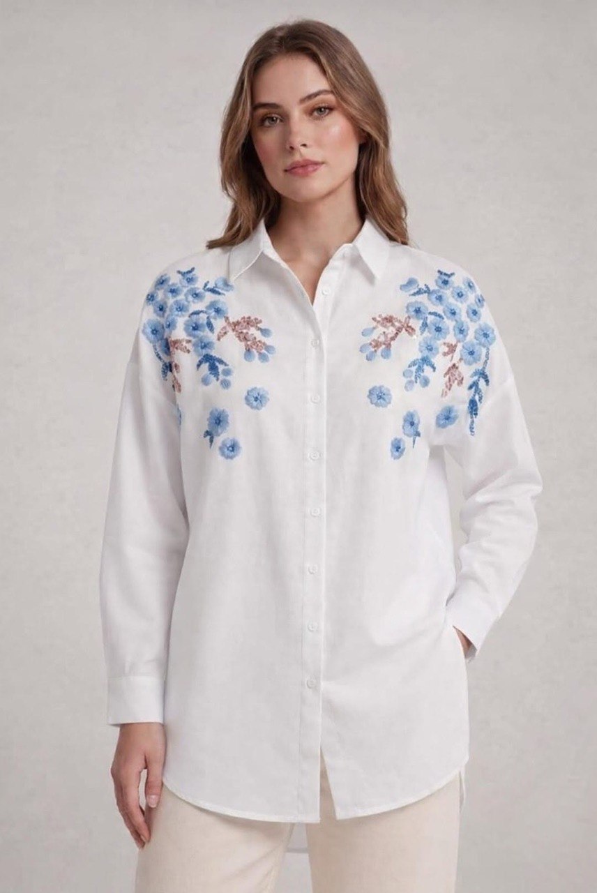 Embroidered Bloom Shirt