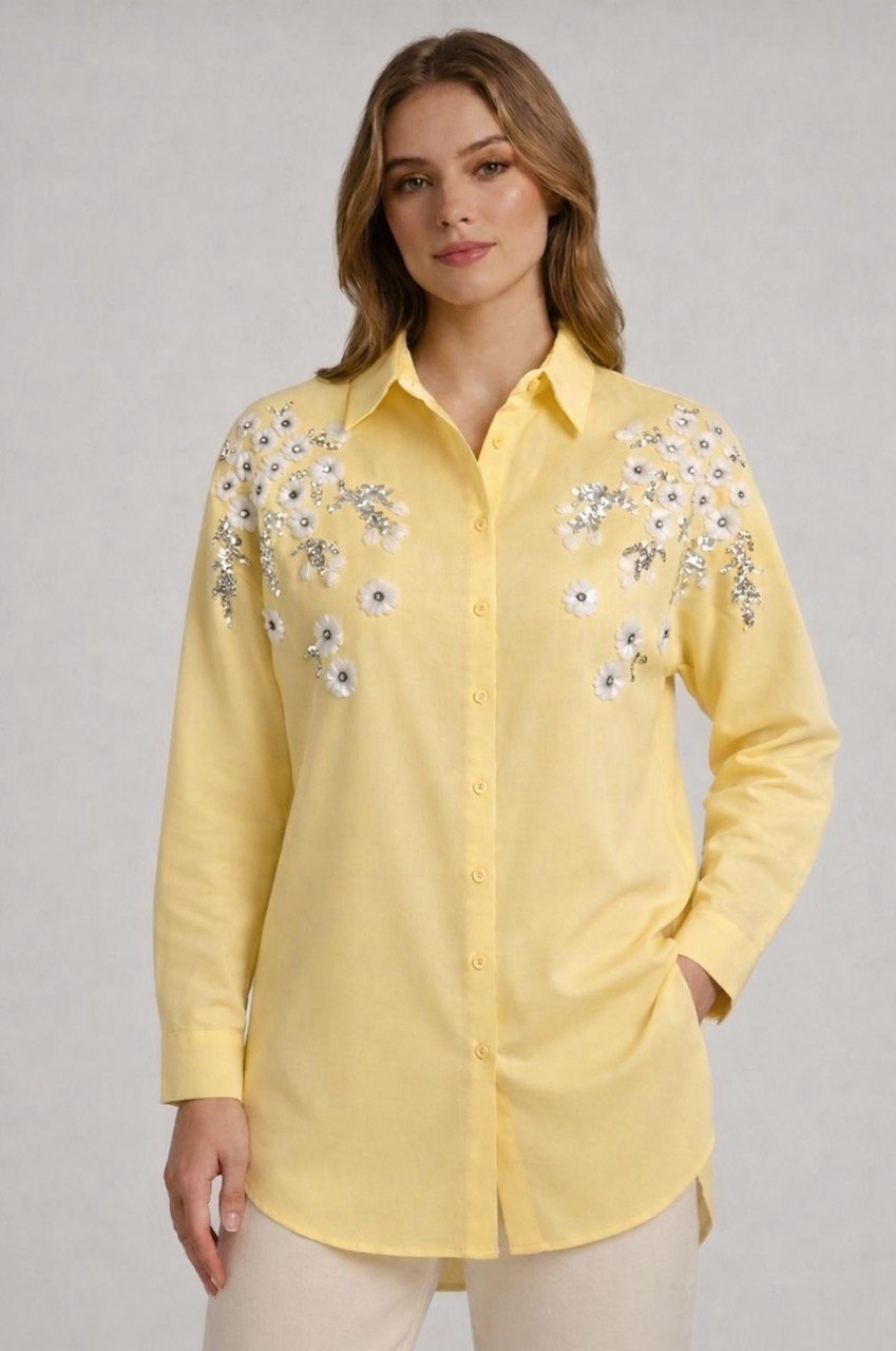 Embroidered Bloom Shirt