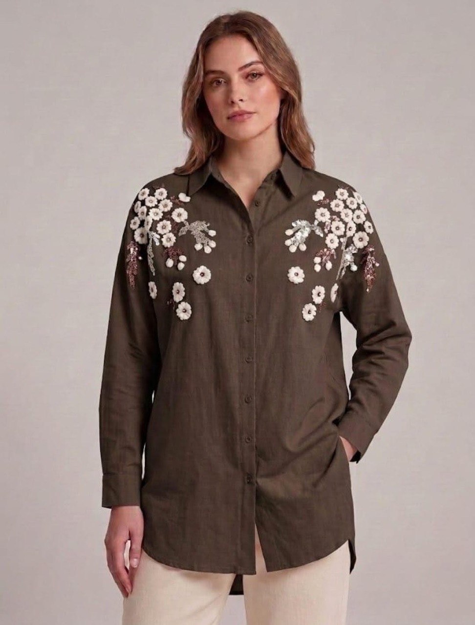 Embroidered Bloom Shirt