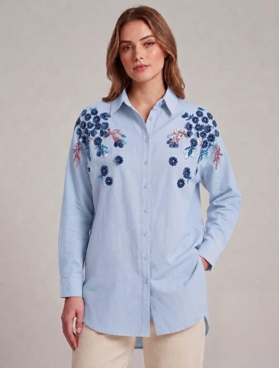 Embroidered Bloom Shirt