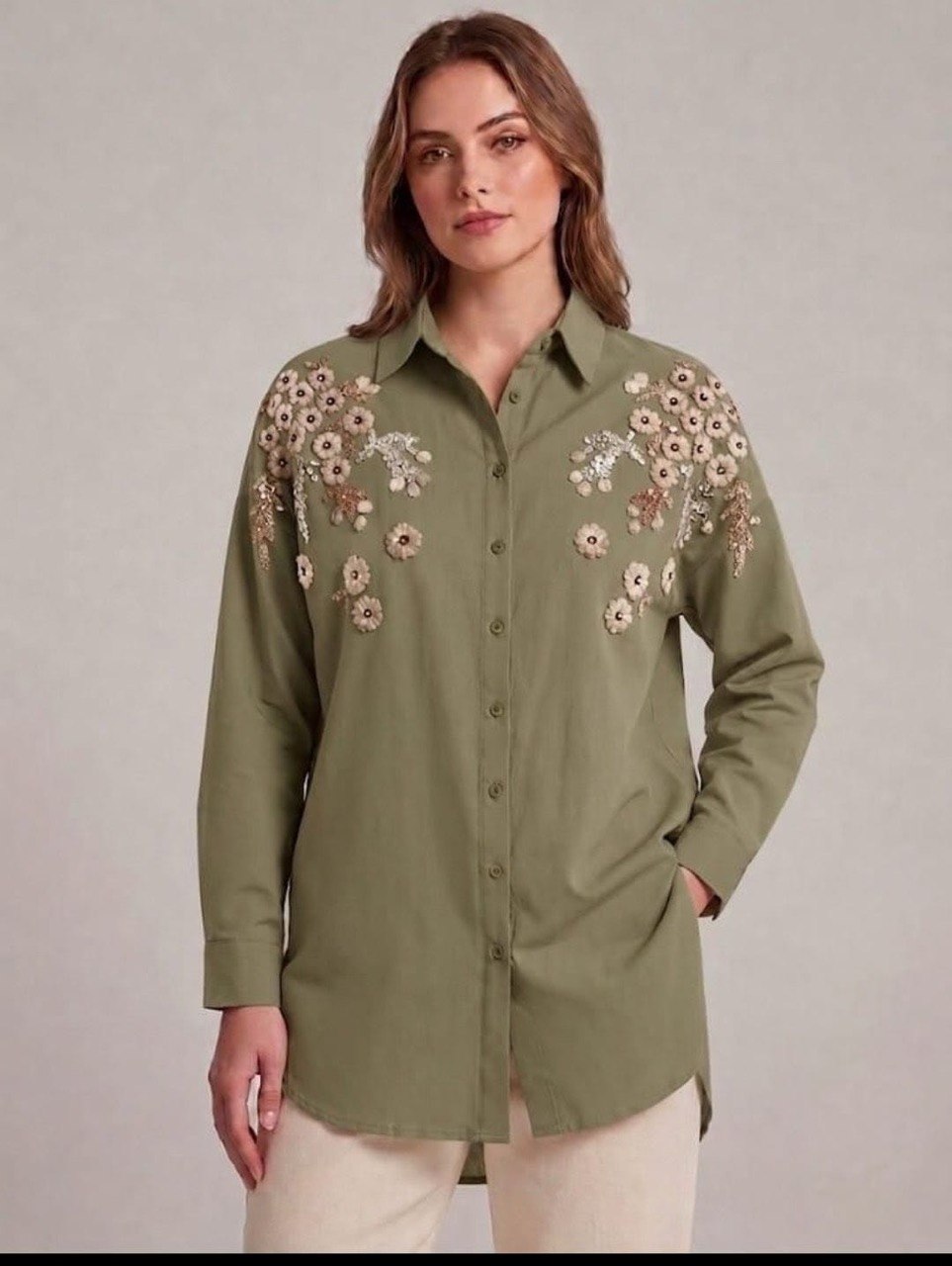 Embroidered Bloom Shirt