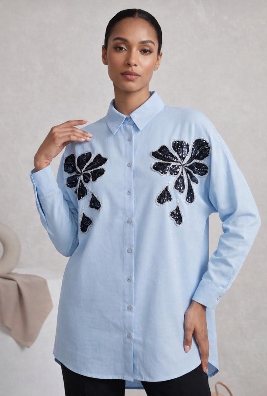 Embroidered Floral Shirt