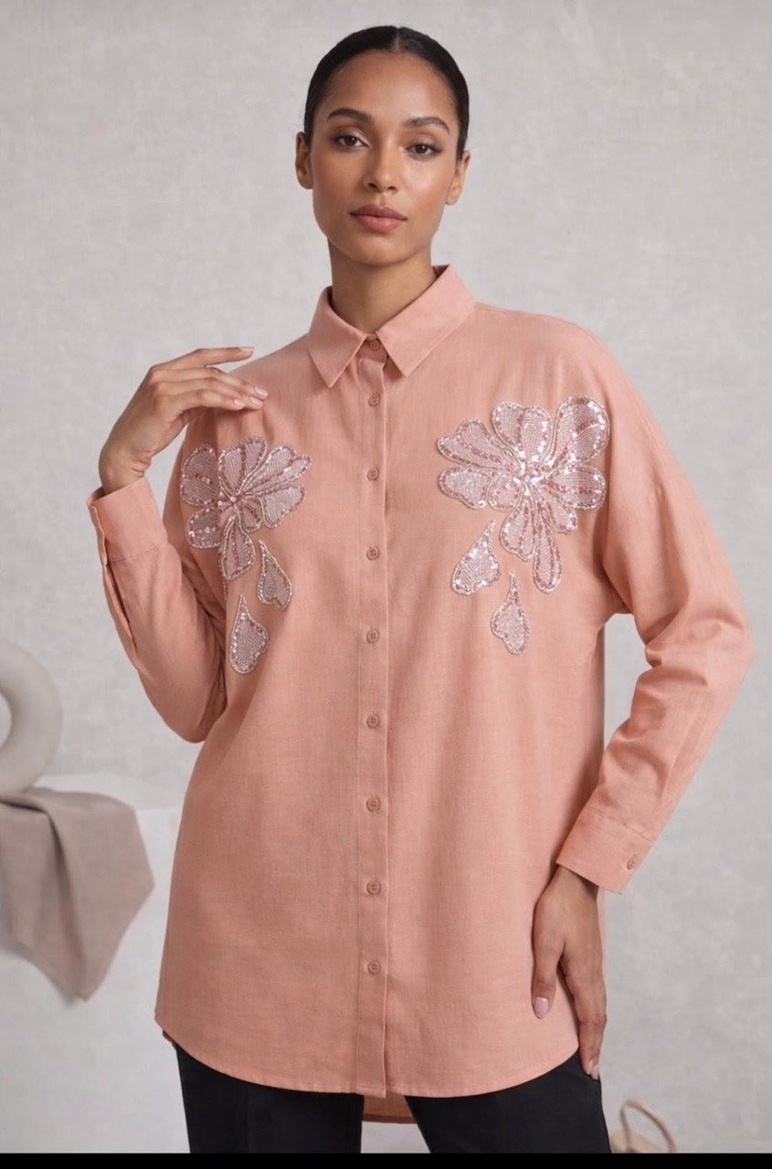 Embroidered Floral Shirt