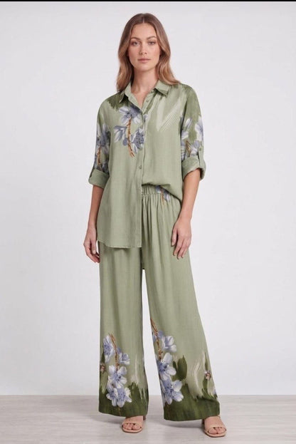 Botanical Wide leg Pants Set