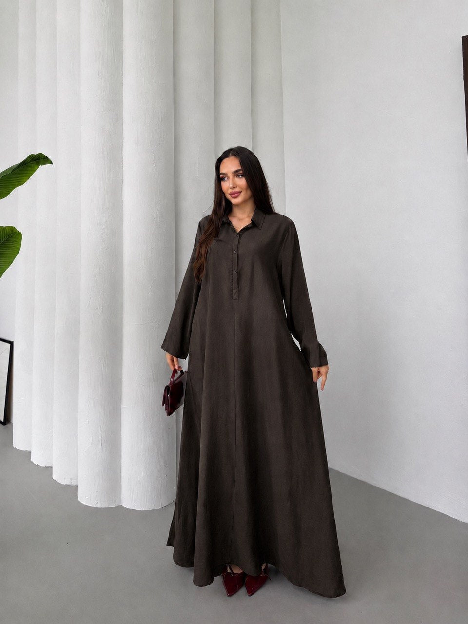 Classic Shirt Maxi Dress