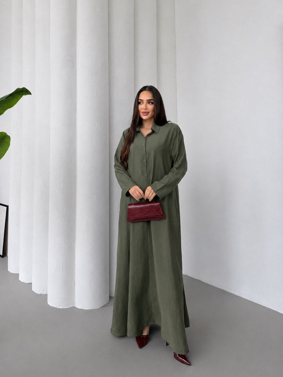 Classic Shirt Maxi Dress