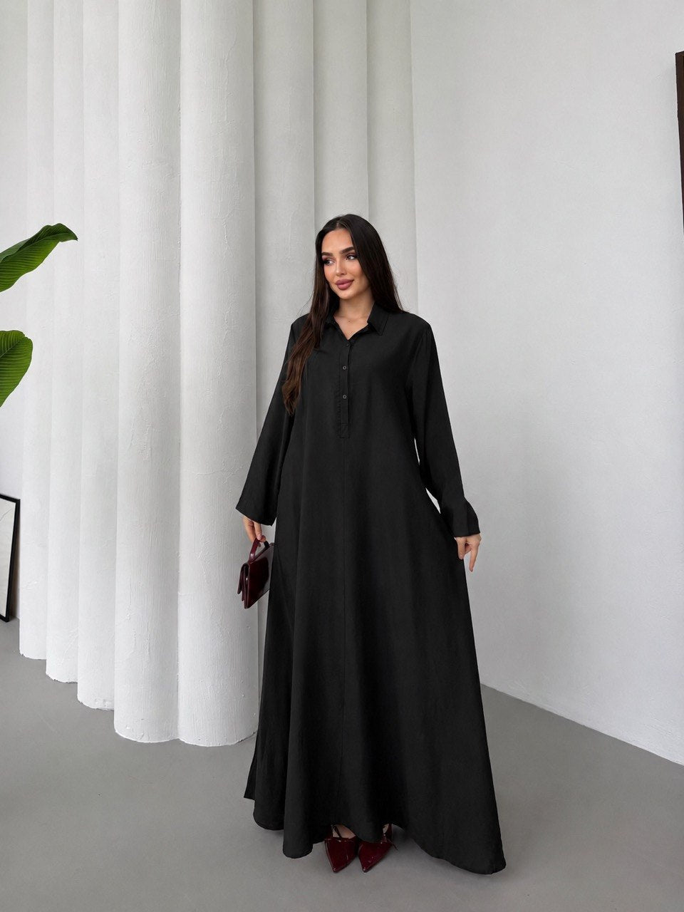 Classic Shirt Maxi Dress