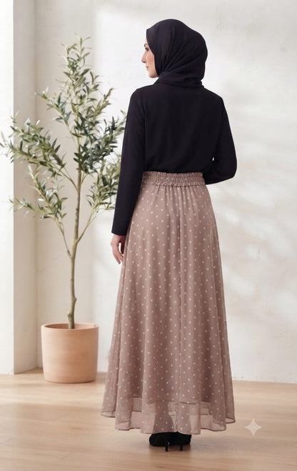 Classic Dot Flow Skirt