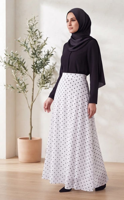 Classic Dot Flow Skirt