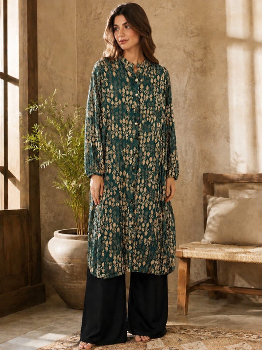 Viskos Patterned Long Shirt
