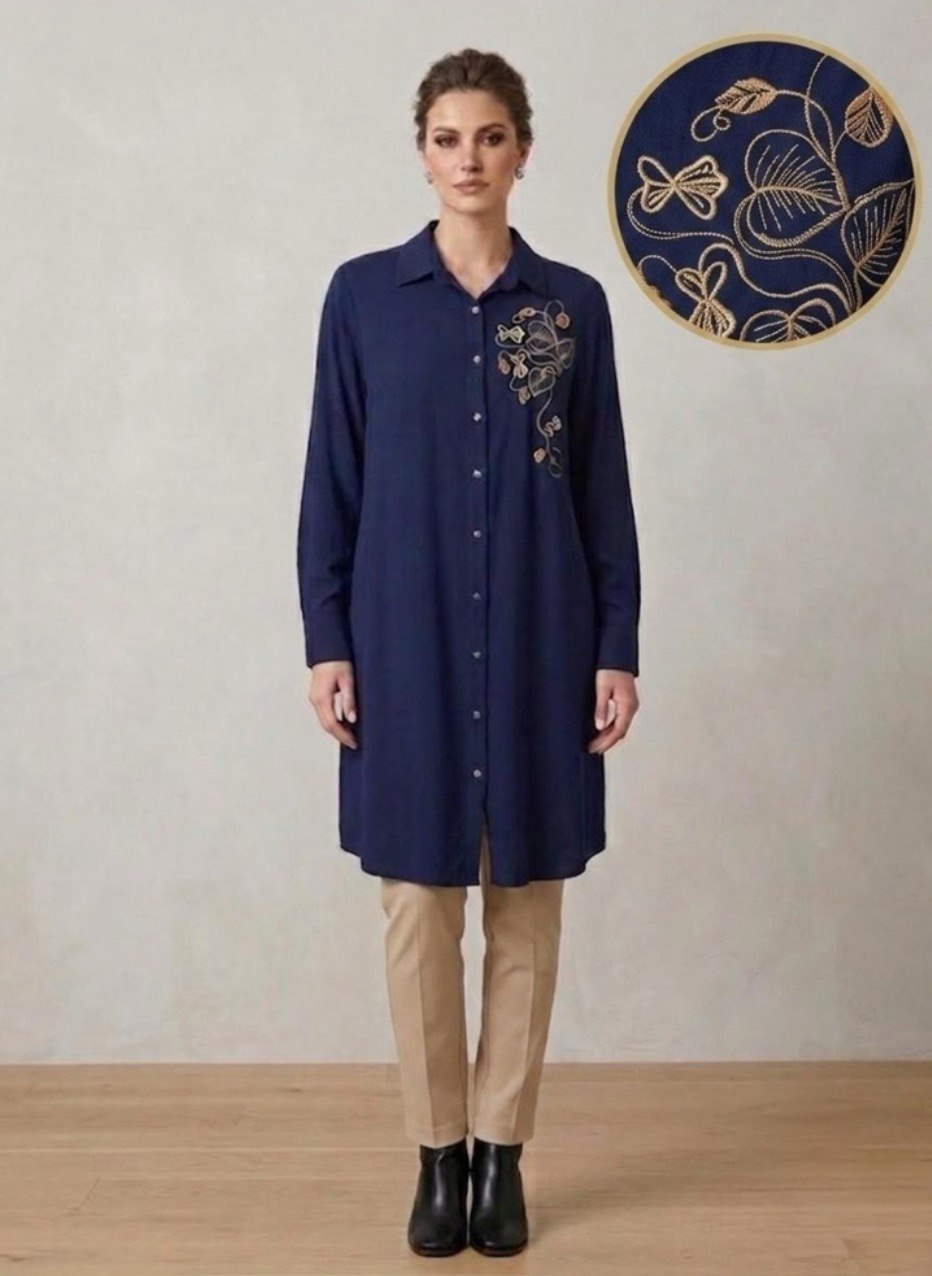 Viskos Patterned Leaf Shirt