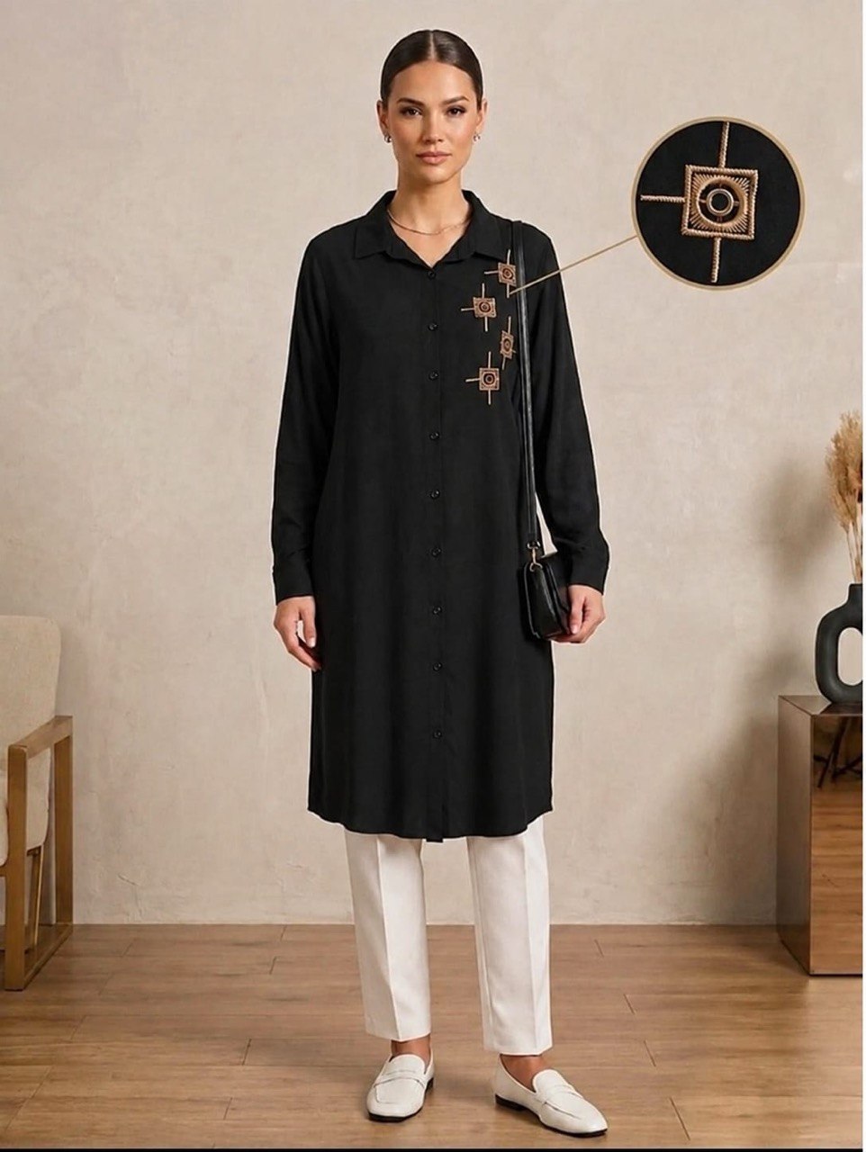 Viskos Patterned Losange Shirt
