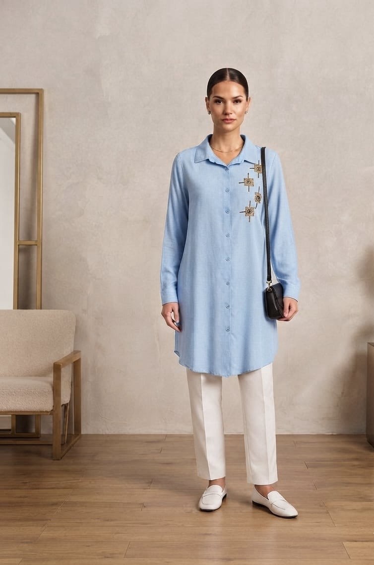 Viskos Patterned Losange Shirt