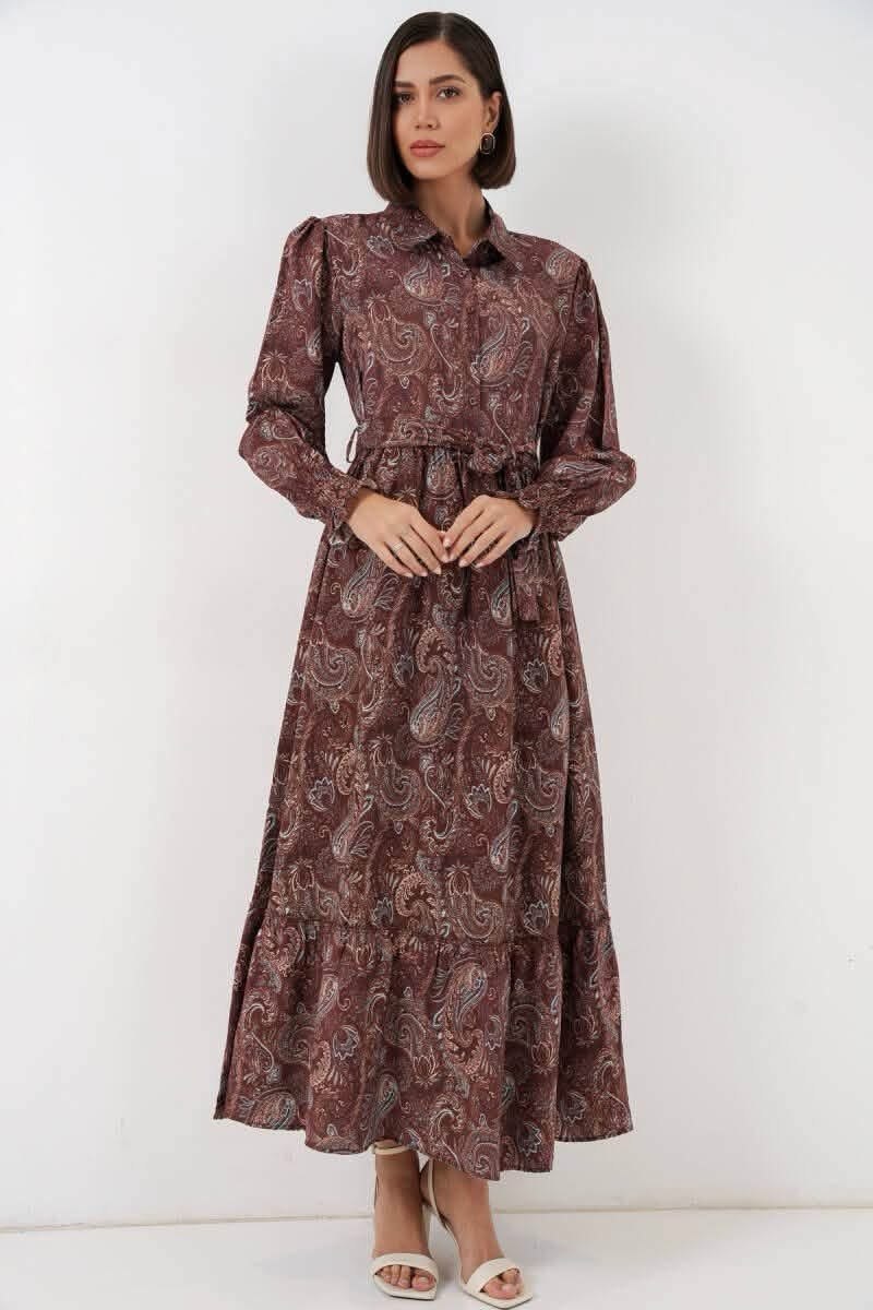 Classic Print Maxi Dress