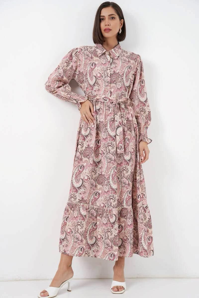 Classic Print Maxi Dress