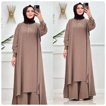 Flowy Modest Outfit with Wide Pants