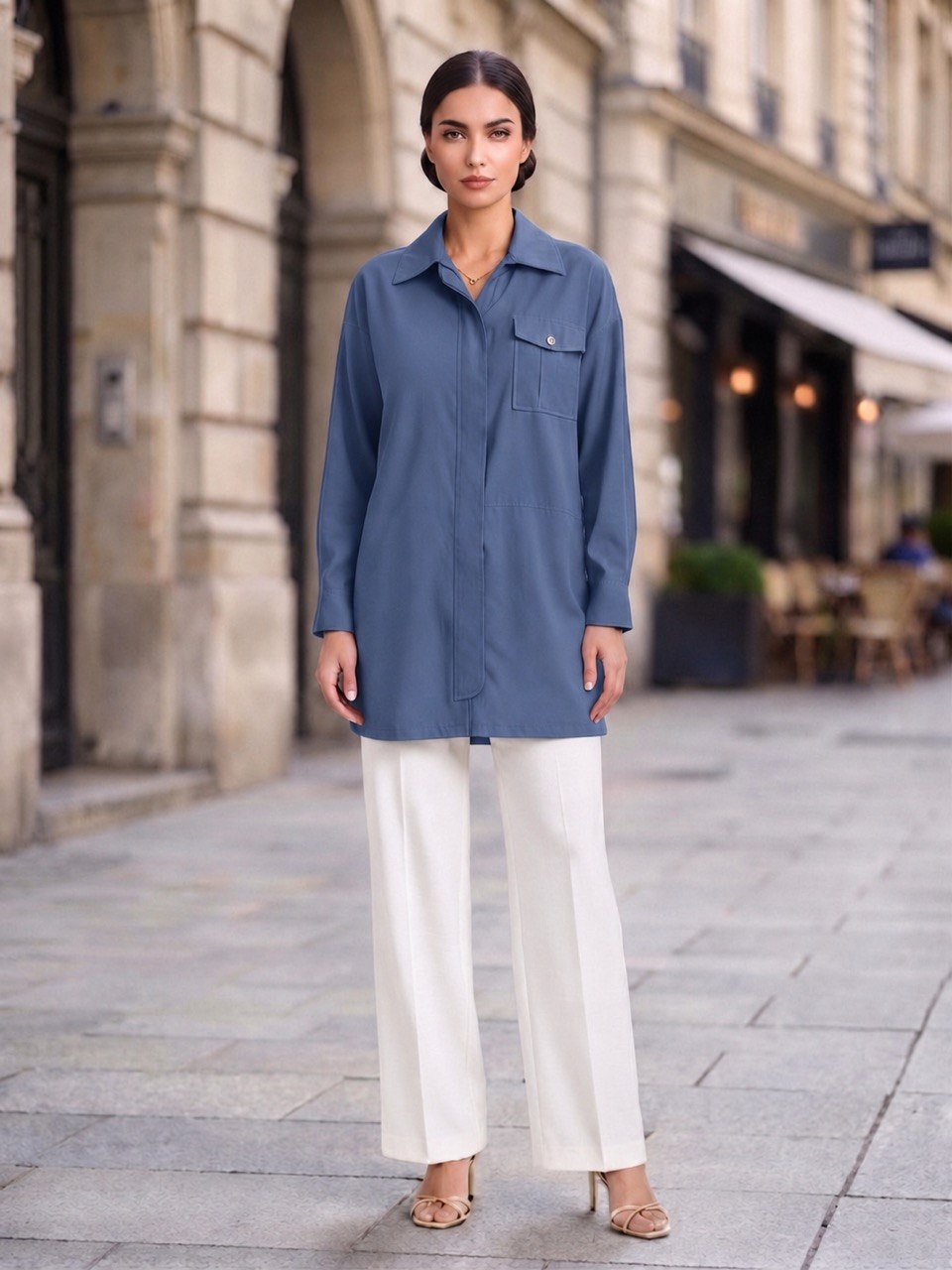 Hidden-Zip Tunic