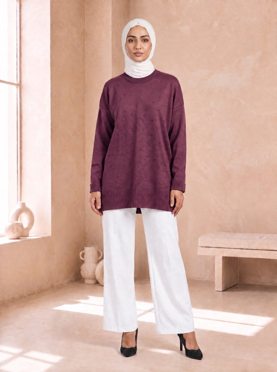Colorful Stone Marselize Top