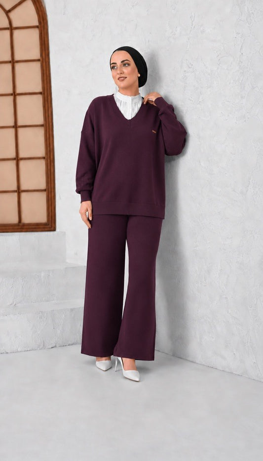 Elegance Collar Knit Outfit