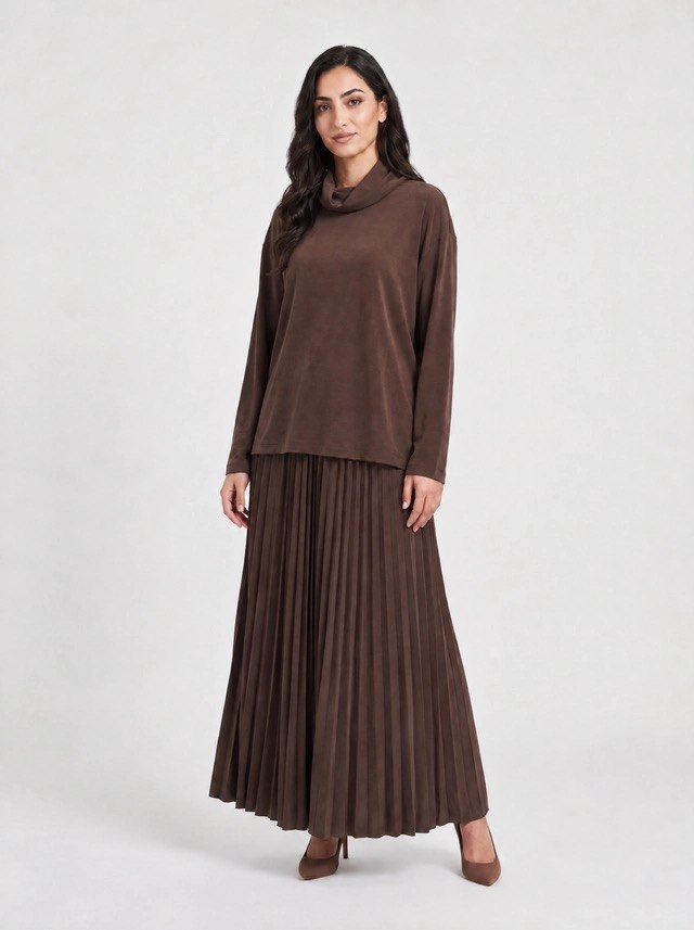 Chic Belted Two-Piece Skirt Set