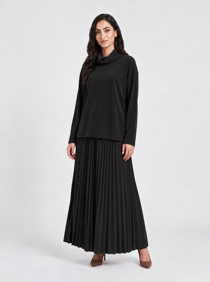 Chic Belted Two-Piece Skirt Set