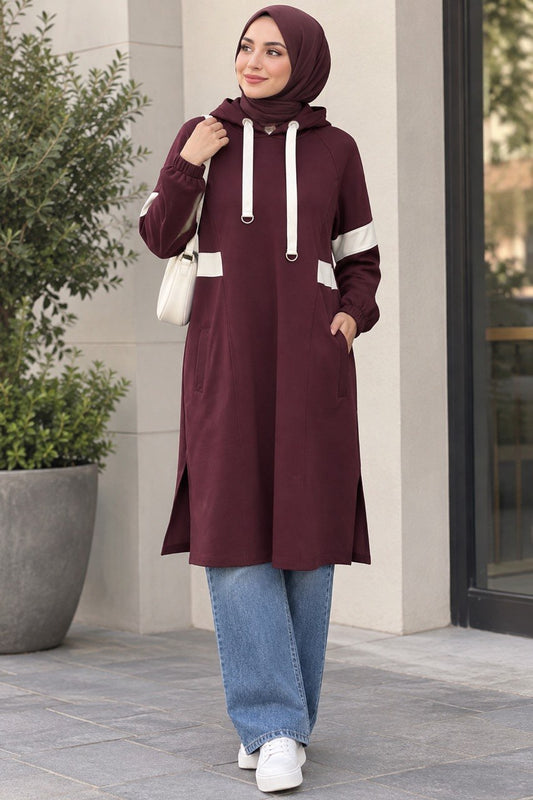 Sporty Hooded Tunic