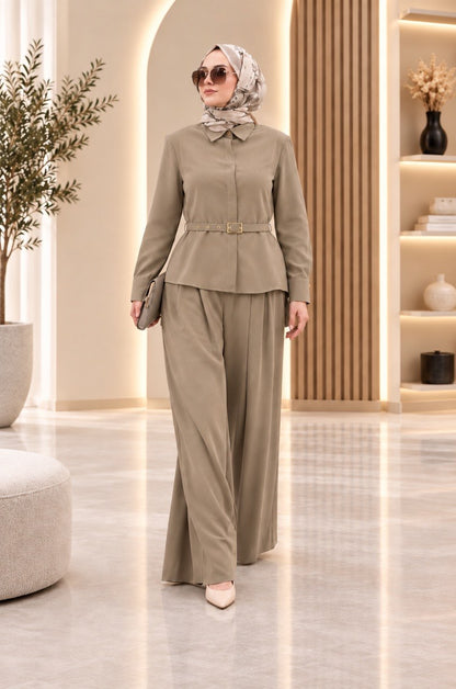 Belted Urban Elegance Set