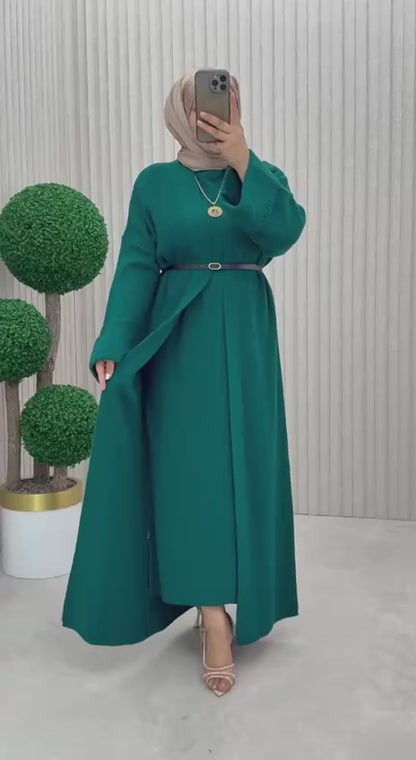 Cardigan ouvert a mailles amples et laches