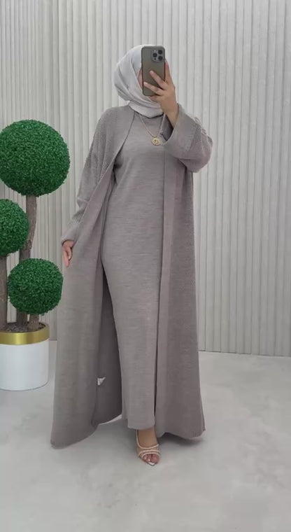 Cardigan ouvert a mailles amples et laches