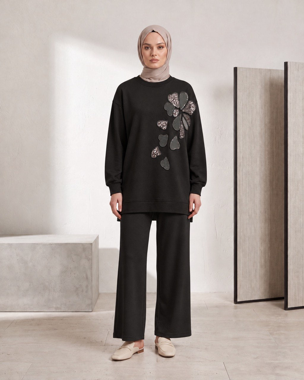Glimmering Tear-Petal Blouse