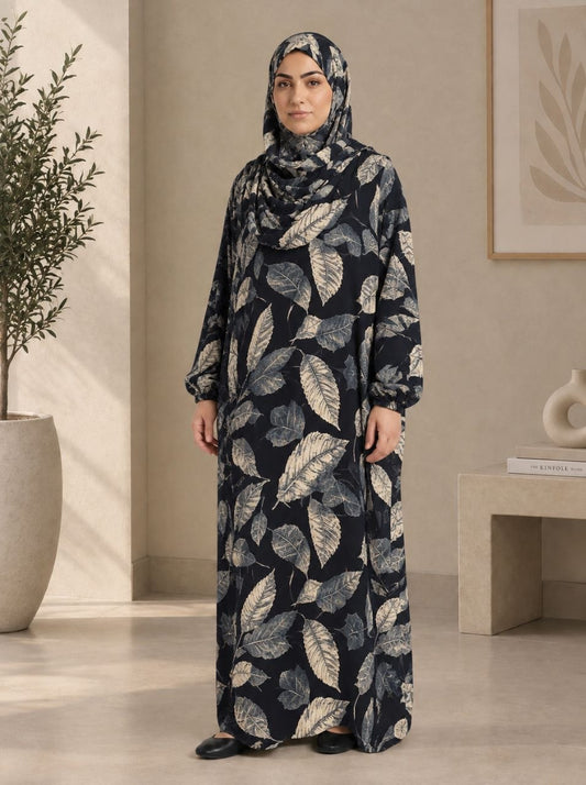 One-piece Prayer Outfit With An Attached Hijab
