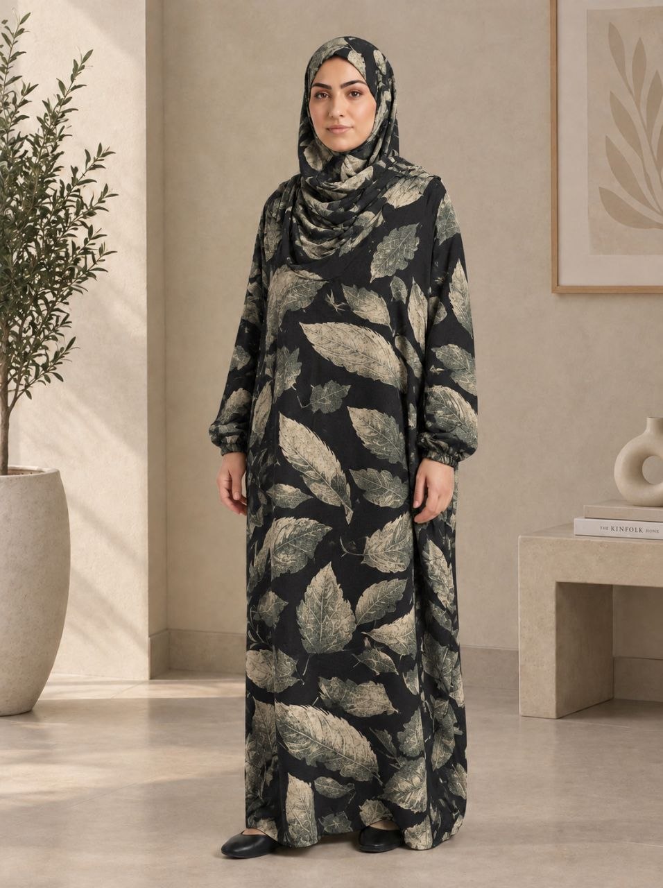 One-piece Prayer Outfit With An Attached Hijab