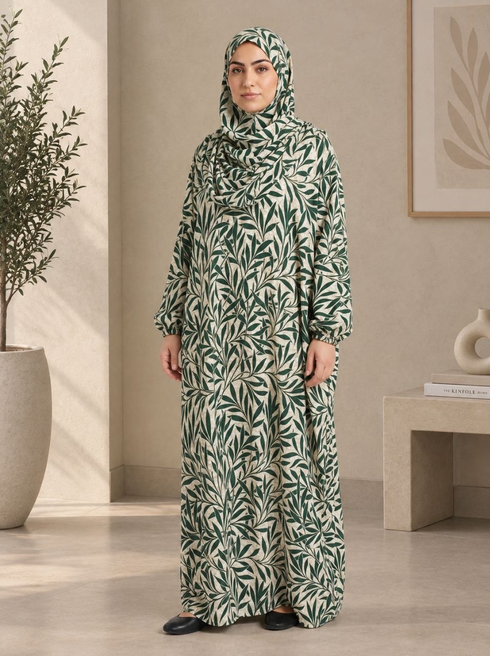 One-piece Prayer Outfit With An Attached Hijab