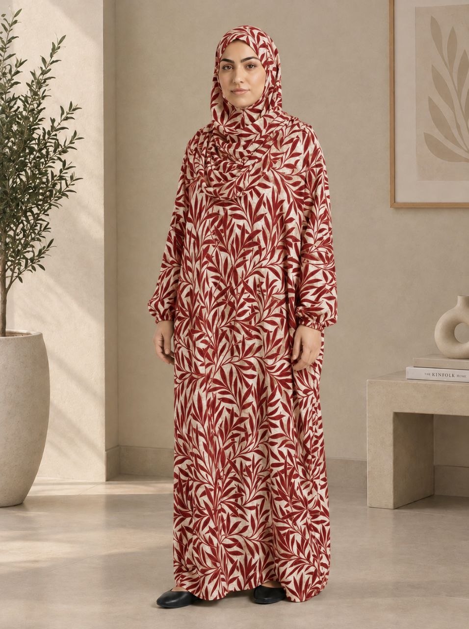 One-piece Prayer Outfit With An Attached Hijab