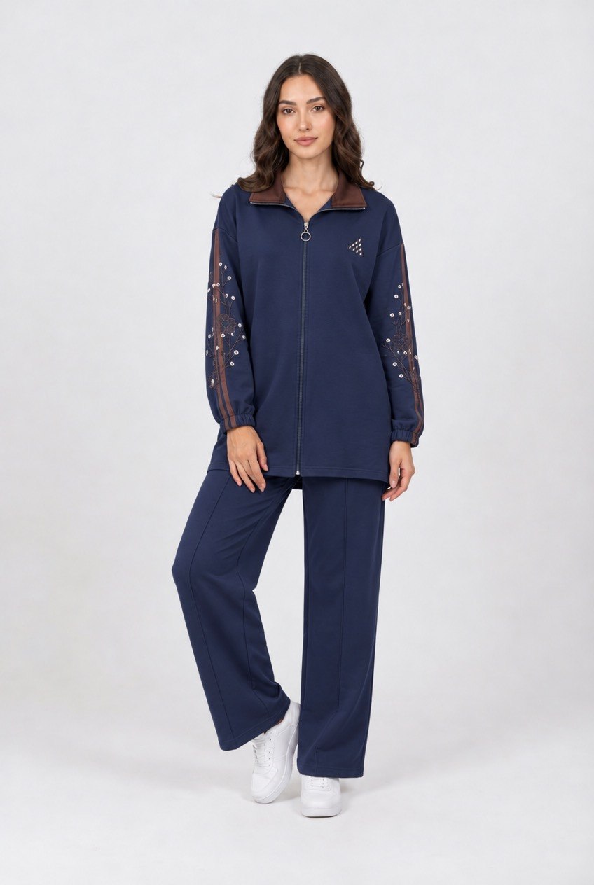 Embroidered Zip Tracksuit