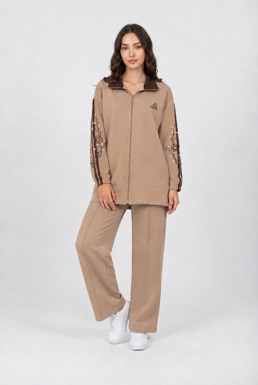 Embroidered Zip Tracksuit