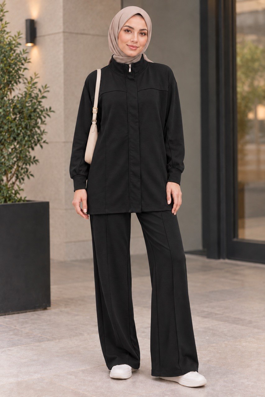 Activewear 3-Pieces Hidden-Zip Tracksuit