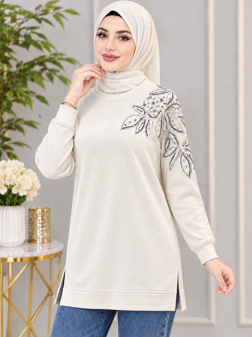 Pearl Blossom Modest Tunic
