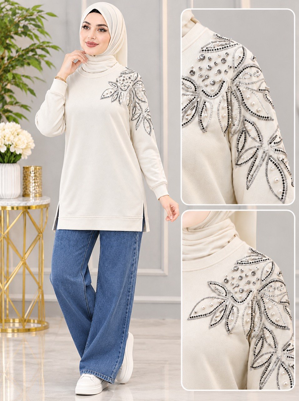 Pearl Blossom Modest Tunic